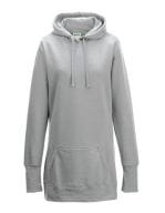 Girlie Longline Hoodie Heather Grey