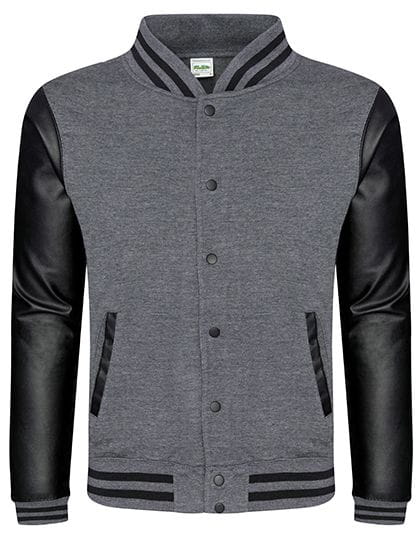 Letterman Jacket Charcoal (Heather) / Jet Black