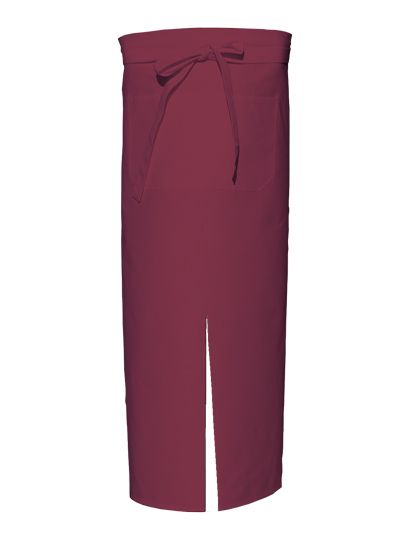 Bistro Apron with Split and Front Pocket Bordeaux