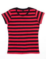 Women`s Stripy T Black / Red
