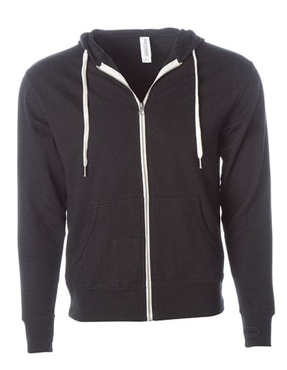 Unisex Midweight French Terry Zip Hood Black