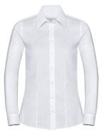 Ladies` Long Sleeve Tailored Coolmax® Shirt White