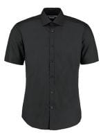 Men`s Slim Fit Business Shirt Short Sleeve Black