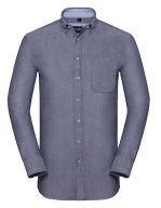 Men`s Long Sleeve Tailored Washed Oxford Shirt Oxford Navy / Oxford Blue