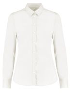 Ladies` Tailored Fit Stretch Oxford Shirt Long Sleeve White