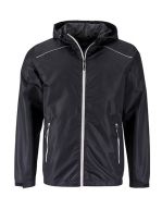 Men`s Rain Jacket Black / Silver (Solid)