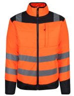 Pro Hi-Vis Thermal Jacket Orange / Navy