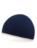 Two-Tone Pull-On Beanie French Navy / Stone
