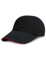 Heavy Brushed Cotton Cap Black / Red