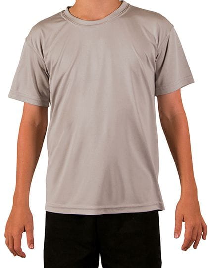 Youth Solar Performance Short Sleeve T-Shirt Athletic Grey