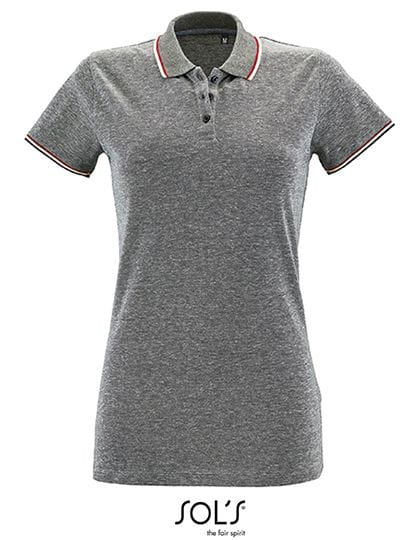 Women`s Heather Polo Shirt Paname Heather Black