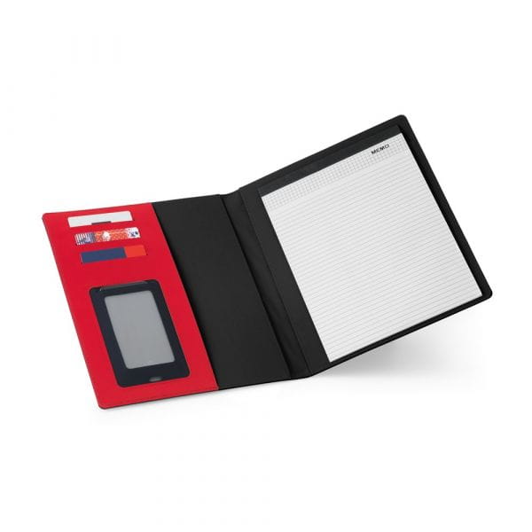TORGA. A4 Schreibmappe mit Taschenrechner Rot