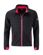 Men`s Sports Softshell Jacket Black / Light Red