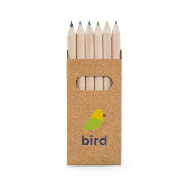 BIRD. Buntstift Schachtel mit 6 Buntstiften Natur