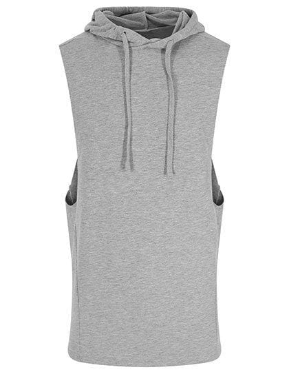 Urban Sleeveless Muscle Hoodie Sports Grey