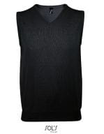 Unisex Sleeveless Sweater Gentlemen Black