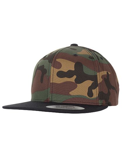 Classic Snapback 2-Tone Camo Cap Green Camo / Black