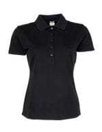 Womens Luxury Stretch Polo Black