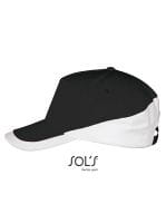 5 Panels Contrasted Cap Booster Black / White