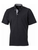 Men`s Plain Polo Black / Black / White