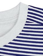 White / Navy (Striped)