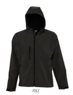 Hooded Softshell Jacket Replay Black