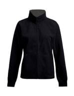 Women`s Double Fleece Jacket Black / Light Grey (Solid)
