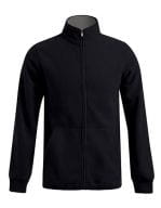 Men`s Double Fleece Jacket Black / Light Grey (Solid)