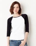 3/4-Sleeve Contrast Raglan T-Shirt