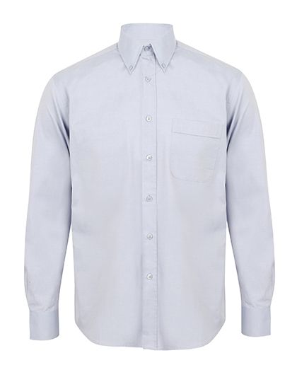 Men`s Long Sleeved Pinpoint Oxford Shirt Light Blue