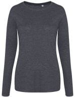 Longsleeve Girlie Tri-Blend T Heather Charcoal