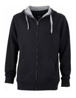 Men`s Lifestyle Zip-Hoody Black / Grey Heather