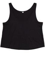 Women`s Organic Crop Vest Black