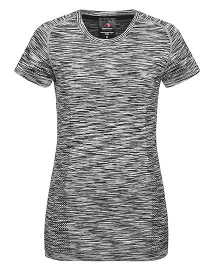 Seamless Raglan T-Shirt Women Black Opal Melange