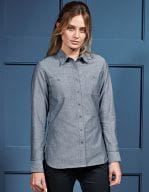 Women`s Organic Chambray Fairtrade Long Sleeve Shirt