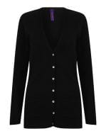 Ladies` Lightweight V-Neck Cardigan Black