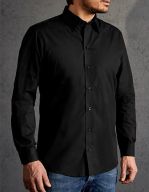 Men`s Poplin Shirt Long Sleeve Black