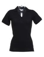 Regular Fit Sophia Comfortec® V Neck Polo Shirt Black