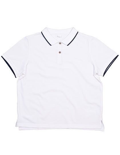 The Women´s  Tipped Polo White / Navy