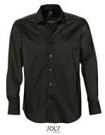 Men`s Stretch-Shirt Brighton Longsleeve Black