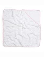 Babies Hooded Towel White / Pink