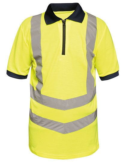 Hi-Vis Pro Polo Yellow / Navy