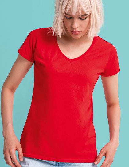 Ladies Iconic 150 V Neck T