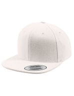 Melton Wool Snapback Cap White