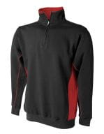 1/4 Zip Sweatshirt Black / Red