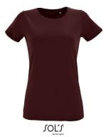 Women`s Round Neck Fitted T-Shirt Regent Oxblood