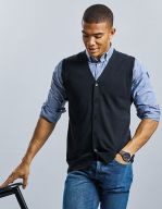 Men`s V-Neck Sleeveless Knitted Cardigan