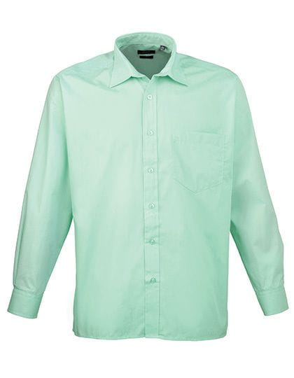 Men´s Poplin Long Sleeve Shirt Aqua