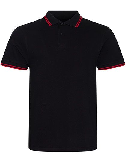 Stretch Tipped Polo Black / Red