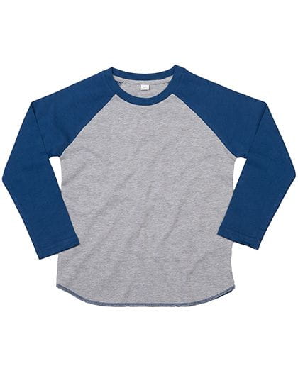 Kids` Superstar Baseball T Heather Grey Melange / Swiss Navy